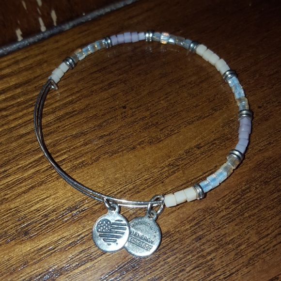 Alex & Ani Beaded Silver Bracelet - Picture 2 of 4